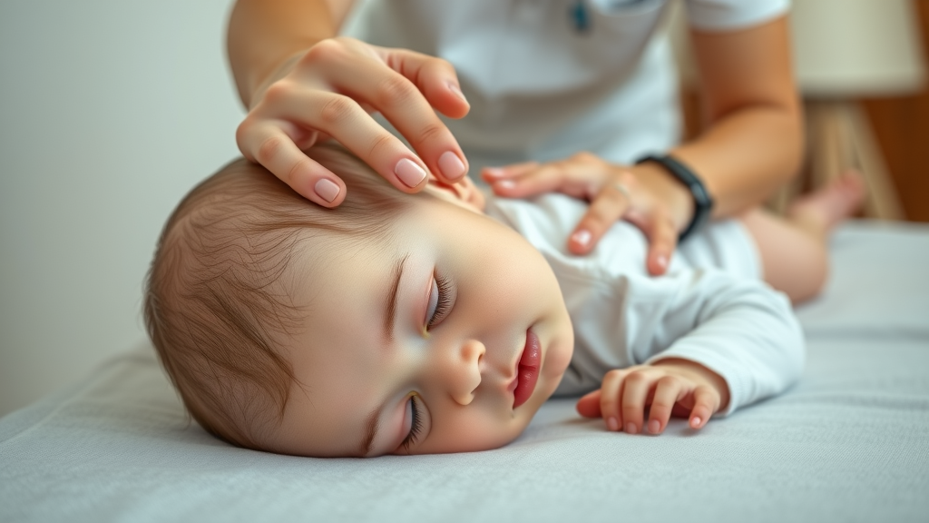 Gentle pediatric chiropractic treatment supports infant calm and spinal wellness.